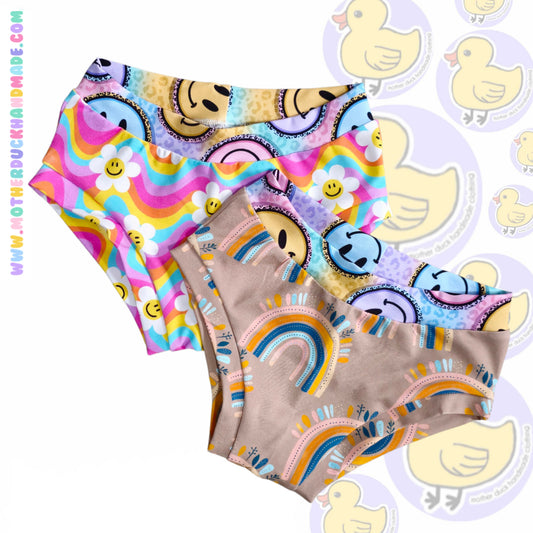 Childrens briefs - Full print or scrappy (6m-12Y)
