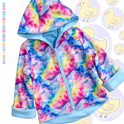 Childrens Zip or Button up coat - fully lined (0-12Y)