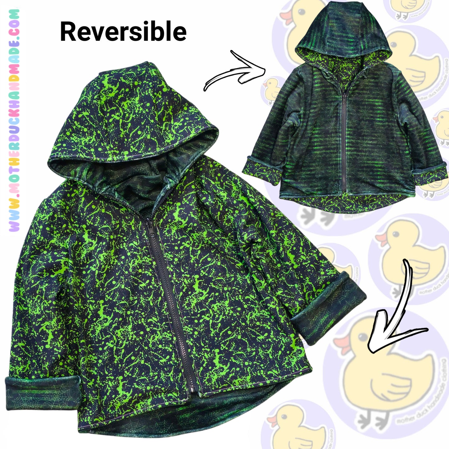 Childrens Zip or Button up coat - fully lined (0-12Y)