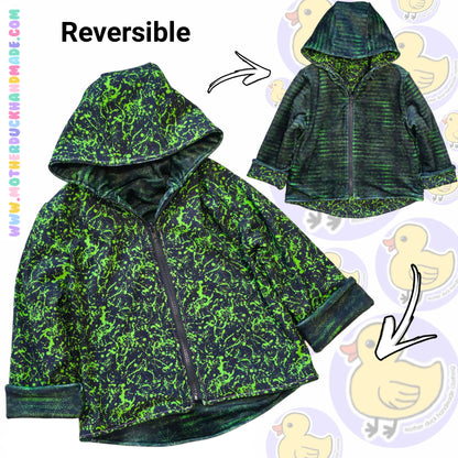 Childrens Zip or Button up coat - fully lined (0-12Y)