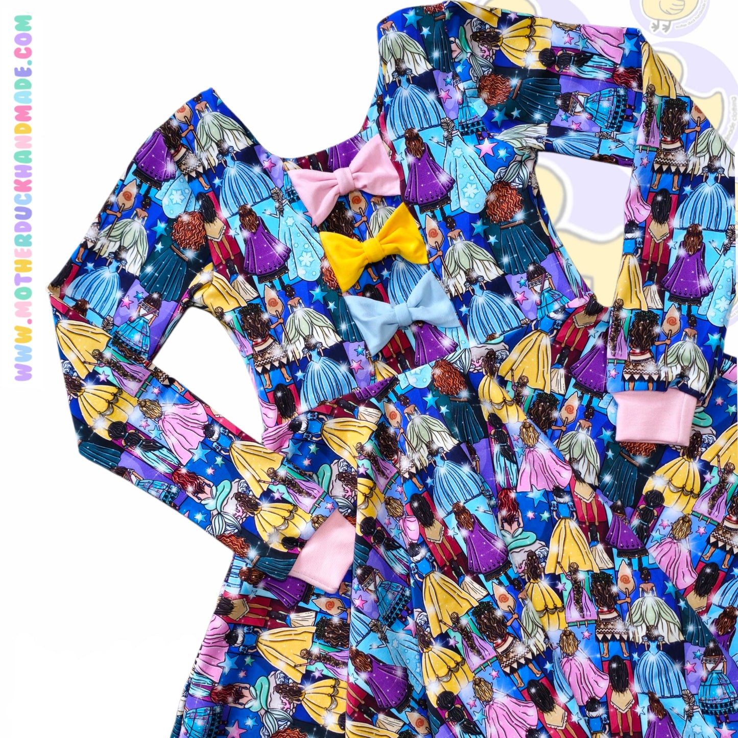Childrens full circle BOW BACK twirly dress (0-12Y)