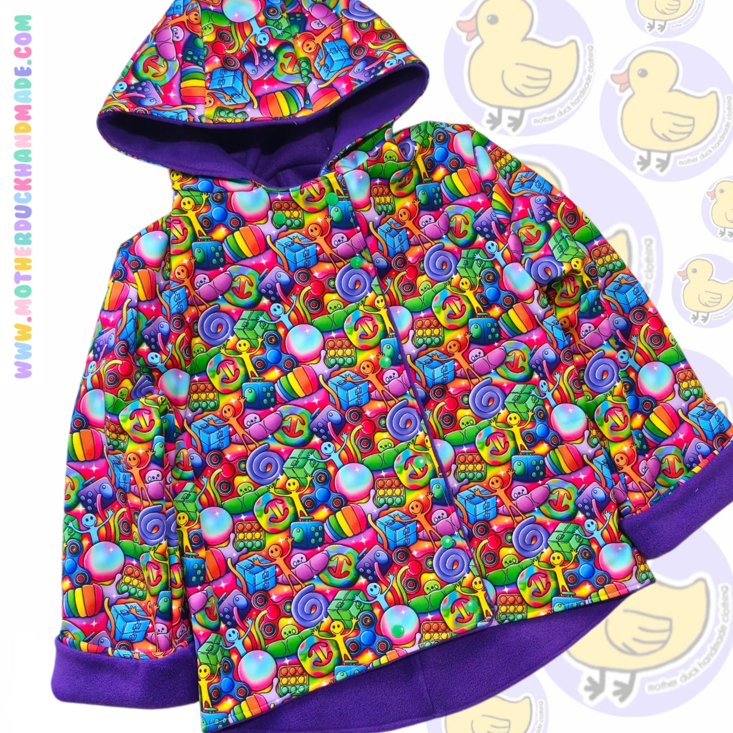 Childrens Zip or Button up coat - fully lined (0-12Y)