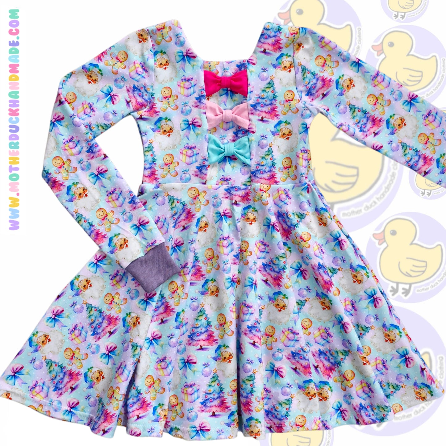 Childrens full circle BOW BACK twirly dress (0-12Y)