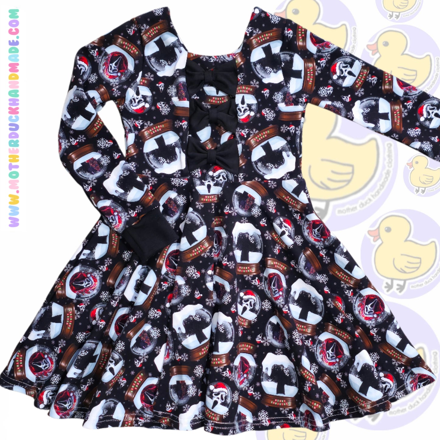 Childrens full circle BOW BACK twirly dress (0-12Y)