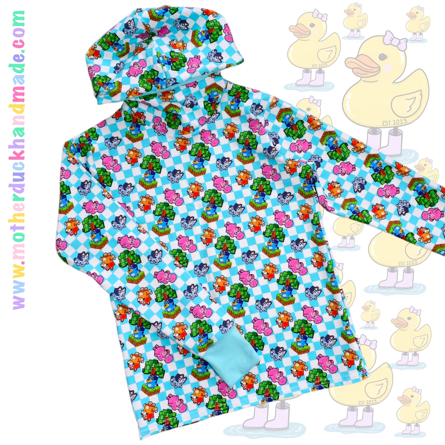 Childrens hooded tee - Short, long or Sleeveless (0-14Y)