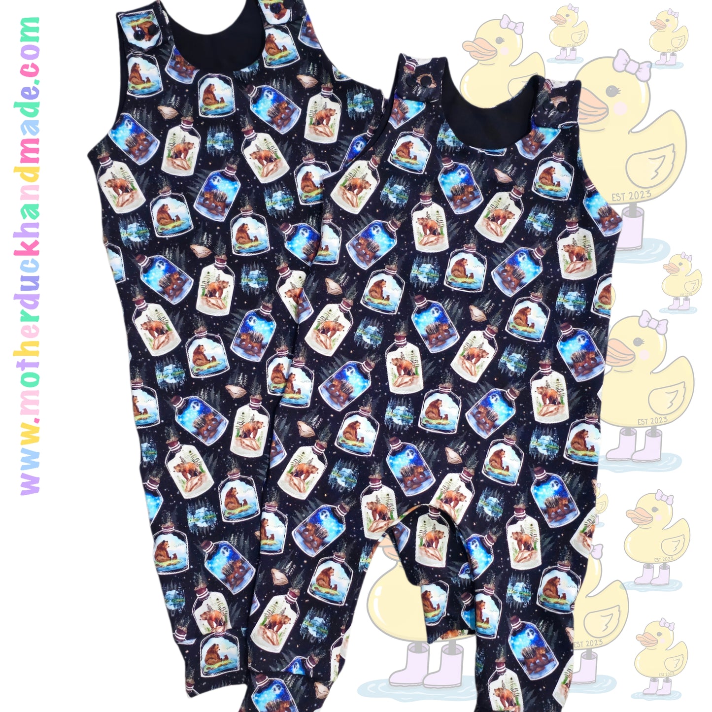 Childrens Long romper - Shoulder snaps (0-6Y)
