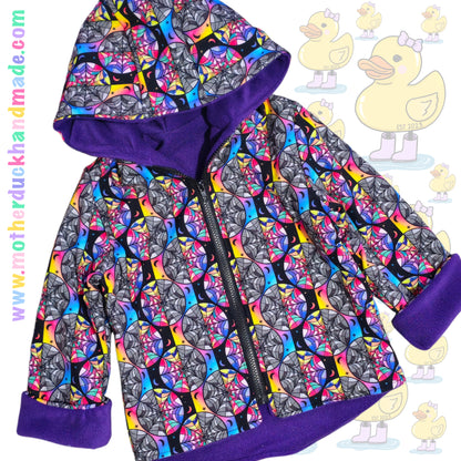 Childrens Zip or Button up coat - fully lined (0-12Y)