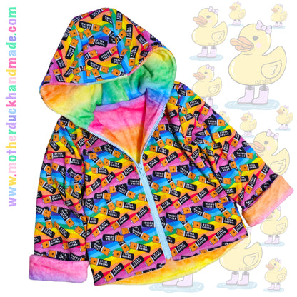 Childrens Zip or Button up coat - fully lined (0-12Y)