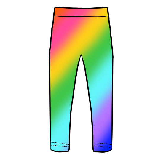 WARDROBE ESSENTIAL Childrens leggings - ELASTIC WAISTBAND (Prem-12Y)