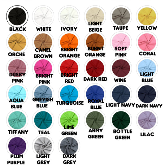 All the plains available for you to choose from (please dont add this to your basket) take note of the shade name