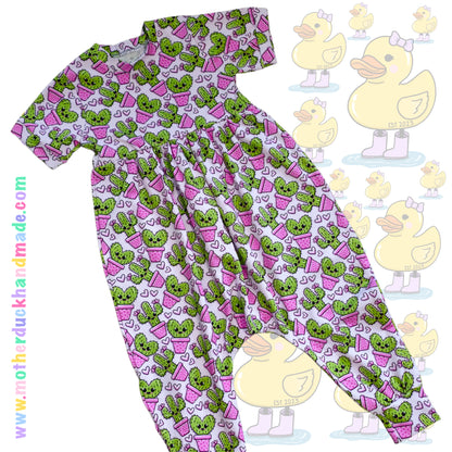 Childrens LONG Napa romper - T-shirt style (0-6Y)