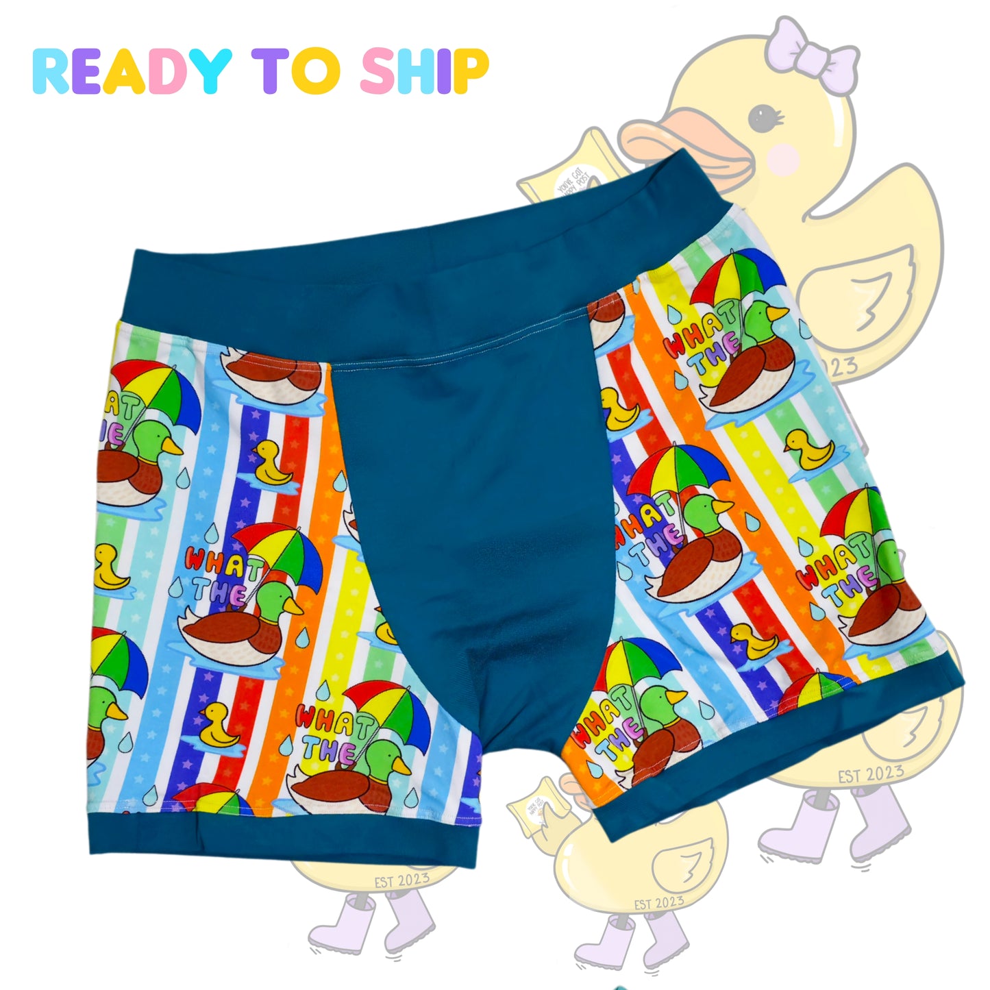 XXL - Mens boxer shorts, what the duck