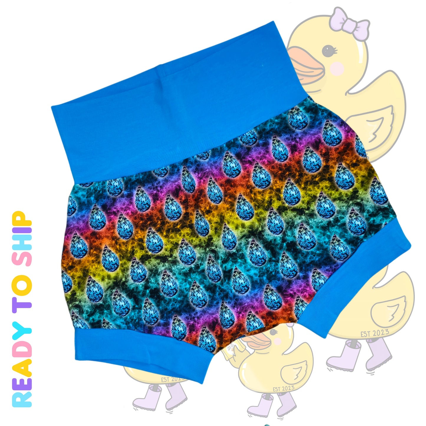 5-6 YEARS - Rainbow drop bummies