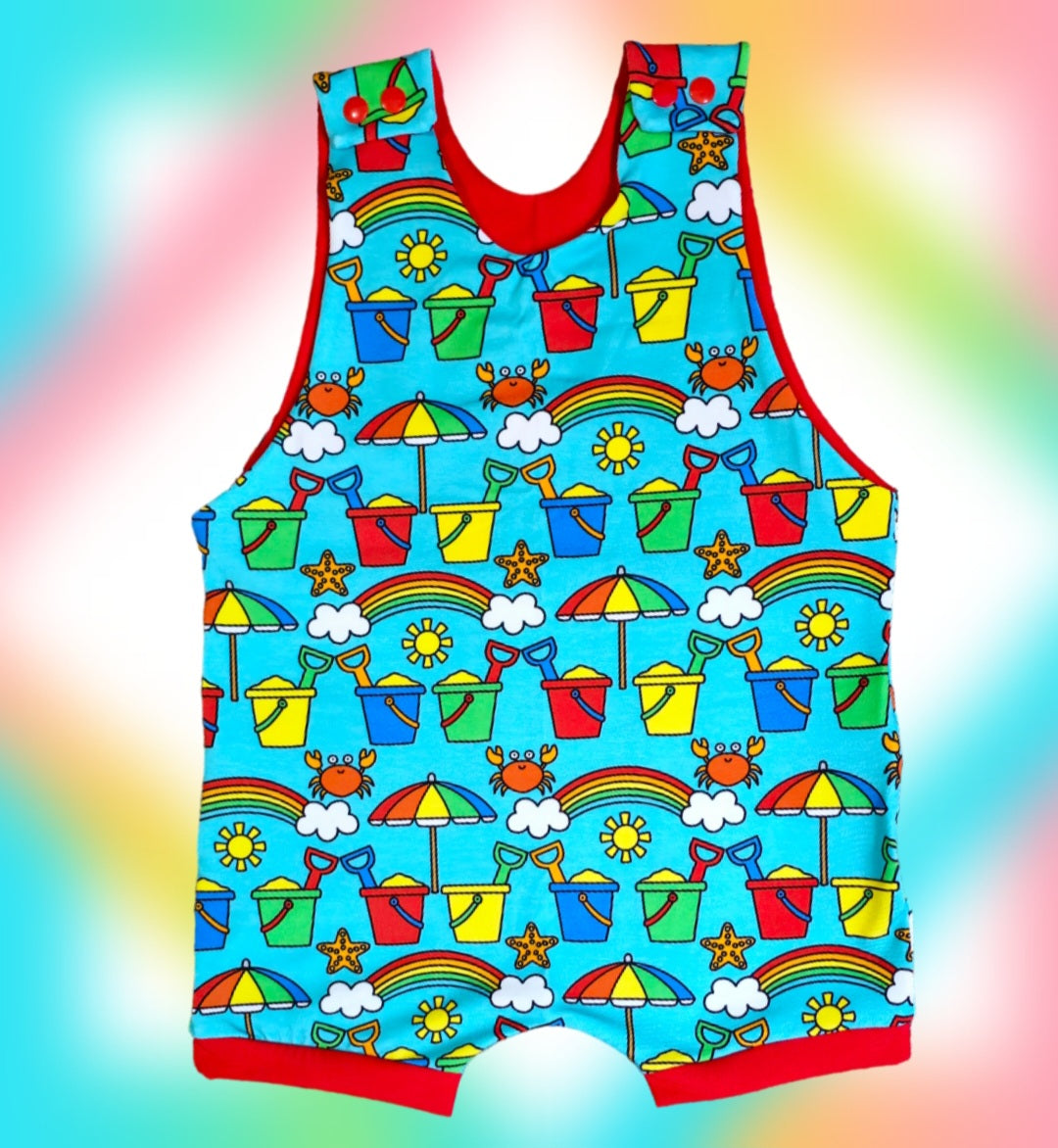 Short romper (shoulder snaps)