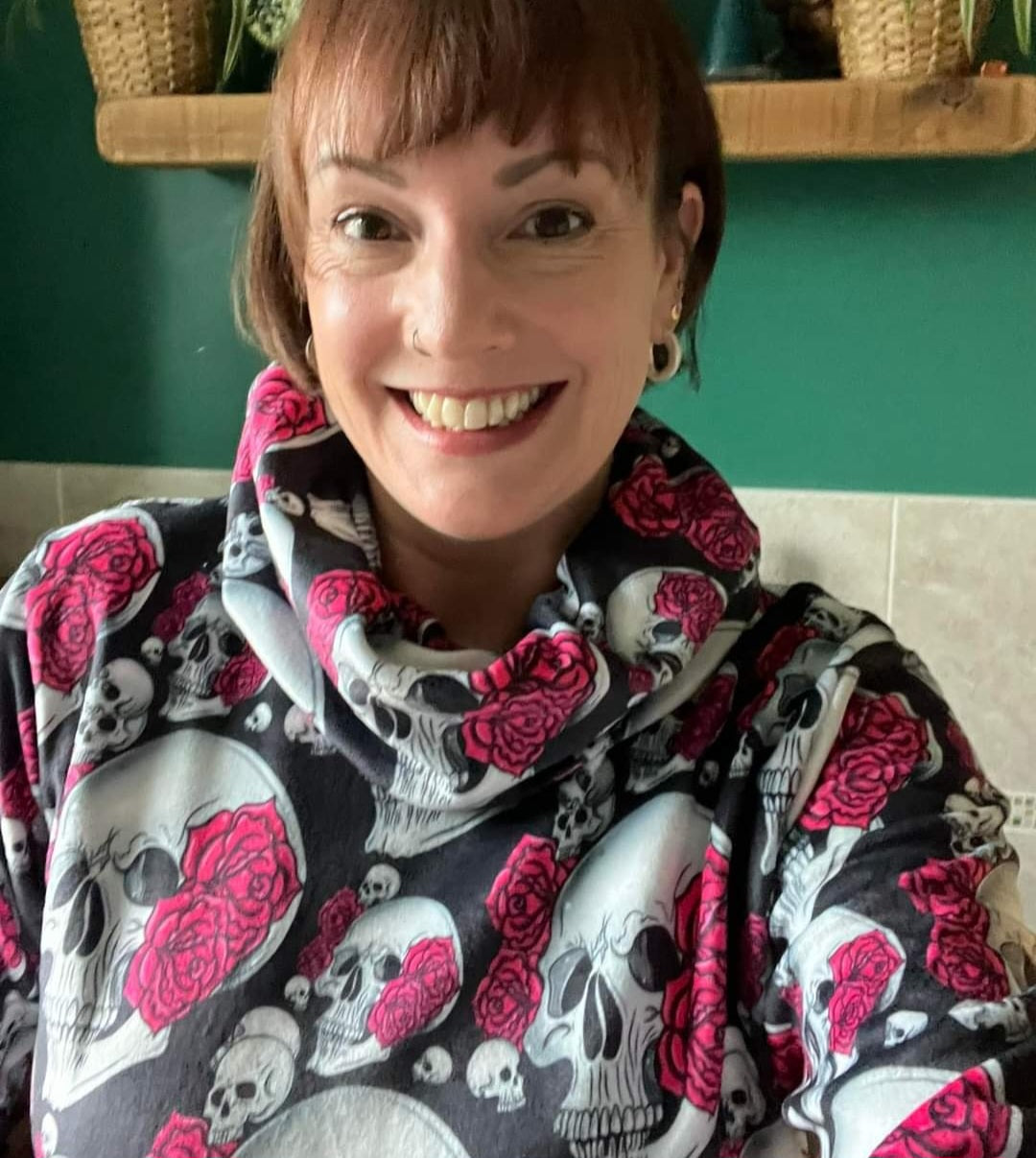 Adult cowl neck jumper