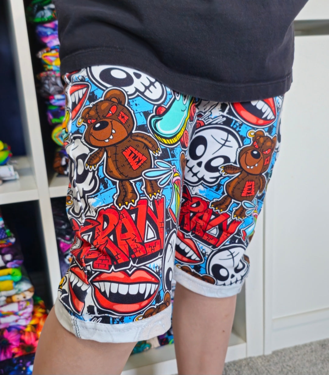 Childrens Drop Crotch Shorts - Rolled hem or Cuffed (Prem-12Y)